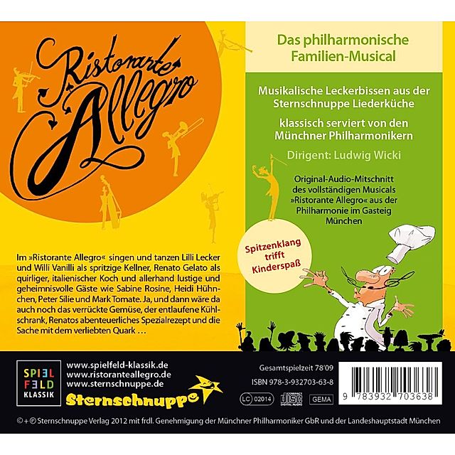 Ristorante Allegro - Das philharmonische Familien-Musical von Sternschnuppe  | Weltbild.de