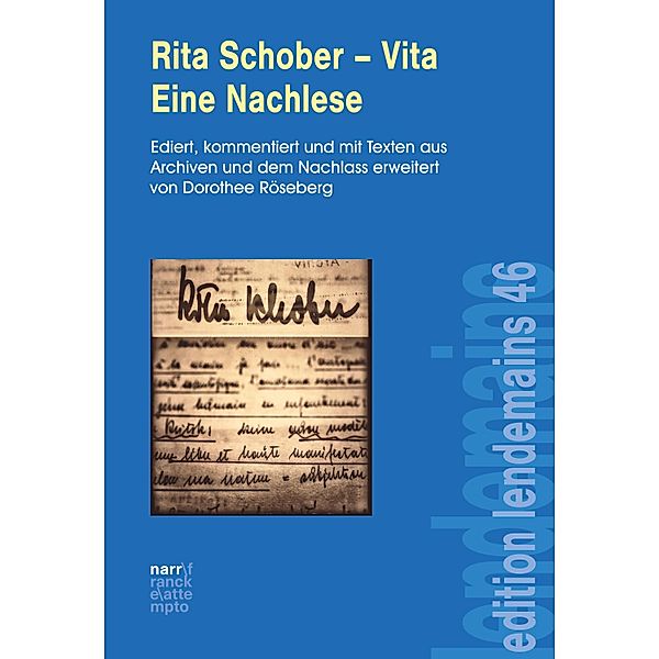 Rita Schober - Vita. Eine Nachlese / edition lendemains Bd.46