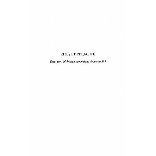 RITES ET RITUALITE / Hors-collection, Jean-Yves Dartiguenave
