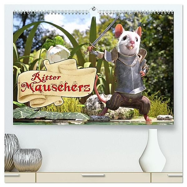 Ritter Mauseherz (hochwertiger Premium Wandkalender 2025 DIN A2 quer), Kunstdruck in Hochglanz, Calvendo, Karsten Schröder