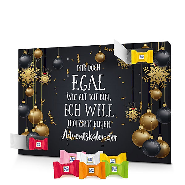 Ritter-Sport Adventskalender (Motiv: Egal wie alt ich bin, ich will...)