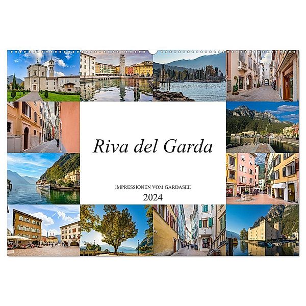 Riva del Garda Impressionen vom Gardasee (Wandkalender 2024 DIN A2 quer), CALVENDO Monatskalender, Dirk Meutzner