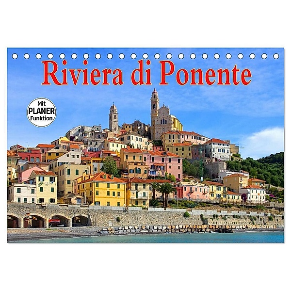 Riviera di Ponente (Tischkalender 2024 DIN A5 quer), CALVENDO Monatskalender, LianeM