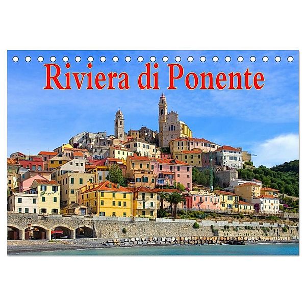 Riviera di Ponente (Tischkalender 2024 DIN A5 quer), CALVENDO Monatskalender, LianeM