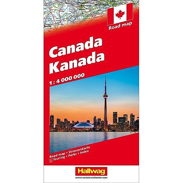 Road Map / Hallwag Strassenkarte Kanada. Canada