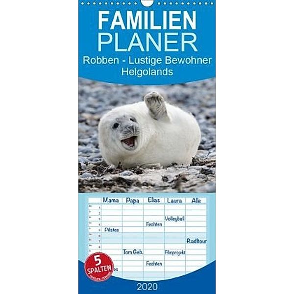 Robben - Lustige Bewohner Helgolands - Familienplaner hoch (Wandkalender 2020 , 21 cm x 45 cm, hoch), Egid Orth