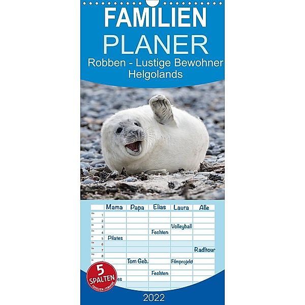 Robben - Lustige Bewohner Helgolands - Familienplaner hoch (Wandkalender 2022 , 21 cm x 45 cm, hoch), Egid Orth