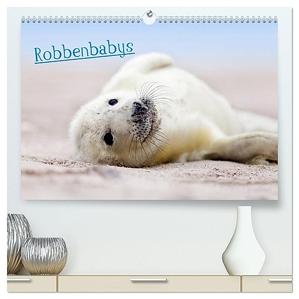 Robbenbabys (hochwertiger Premium Wandkalender 2024 DIN A2 quer), Kunstdruck in Hochglanz, Jenny Sturm