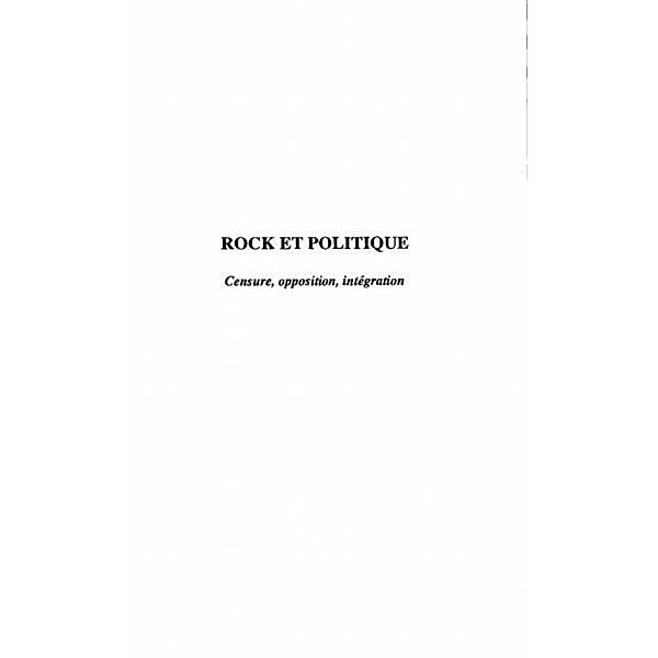 ROCK ET POLITIQUE / Hors-collection, Anne Benetollo