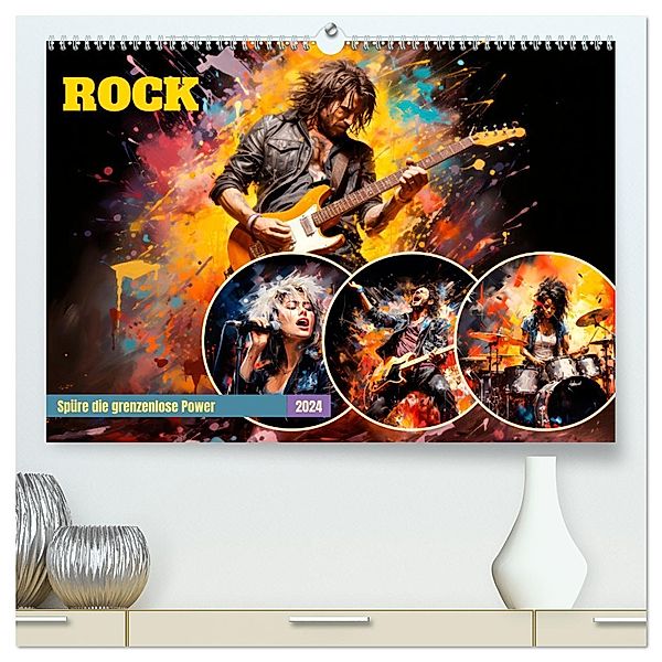 ROCK Spüre die grenzenlose Power (hochwertiger Premium Wandkalender 2024 DIN A2 quer), Kunstdruck in Hochglanz, Calvendo, Melanie Viola