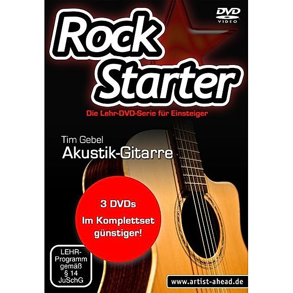 Rockstarter, Akustik-Gitarre.Vol.1-3,DVD-Video, Tim Gebel