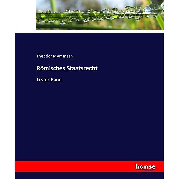 Römisches Staatsrecht, Theodor Mommsen