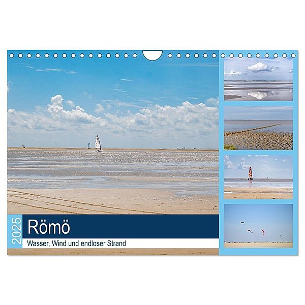 Römö - Wasser, Wind und endloser Strand (Wandkalender 2025 DIN A4 quer), CALVENDO Monatskalender, Calvendo, Sonja Teßen