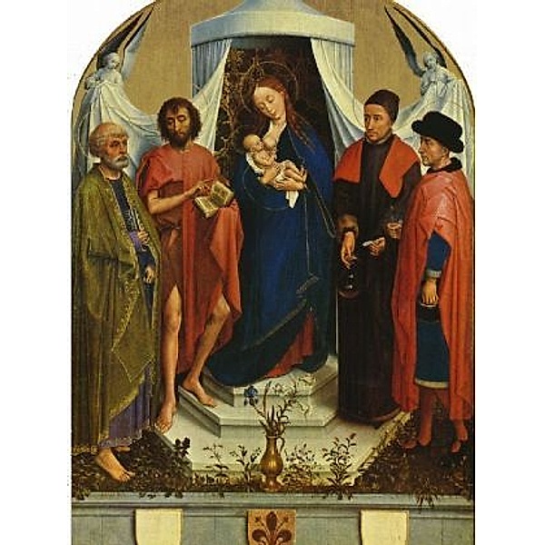 Rogier van der Weyden - Madonna mit den Heiligen Petrus, Johannes dem Täufer, und Heiligen - 200 Teile (Puzzle)