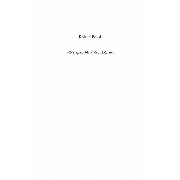 Roland brival - metissages et identites caribeennes / Hors-collection, Yolande Aline Helm