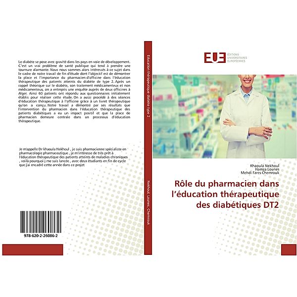 Rôle du pharmacien dans l'éducation thérapeutique des diabétiques DT2, Khaoula Nekhoul, Hamza Lounes, Mehdi Fares Chemrouk