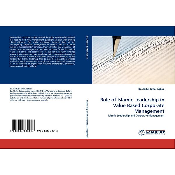 Role of Islamic Leadership in Value Based Corporate Management, Dr. Abdus Sattar Abbasi