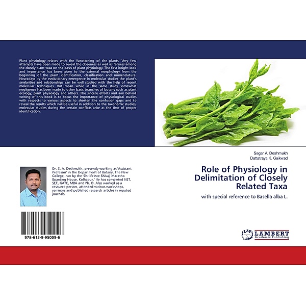 Role of Physiology in Delimitation of Closely Related Taxa, Sagar A. Deshmukh, Dattatraya K. Gaikwad