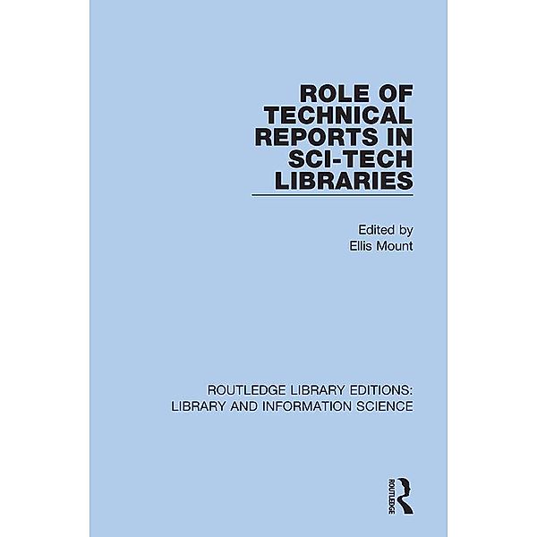 Role of Technical Reports in Sci-Tech Libraries