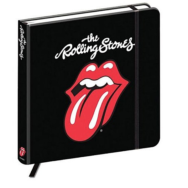 Rolling Stones Notizbuch, schwarz mit Logo (Fanartikel)