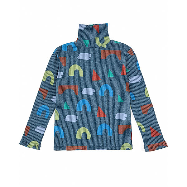 Bobo Choses Rollkragenshirt PLAYFUL AOP TURTLE NECK in midnight blue