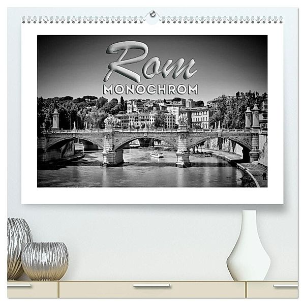 ROM Monochrom (hochwertiger Premium Wandkalender 2025 DIN A2 quer), Kunstdruck in Hochglanz, Calvendo, Melanie Viola