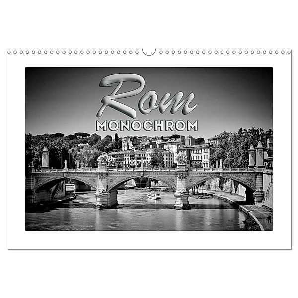 ROM Monochrom (Wandkalender 2024 DIN A3 quer), CALVENDO Monatskalender, Melanie Viola