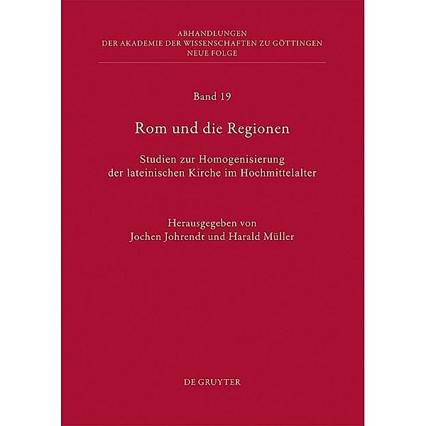 Rom und die Regionen / Abhandlungen der Akademie der Wissenschaften zu Göttingen. Neue Folge Bd.19