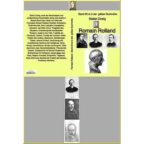 Romain Rolland - Band 251 in der  gelben Buchreihe - bei Jürgen Ruszkowski, Stefan Zweig