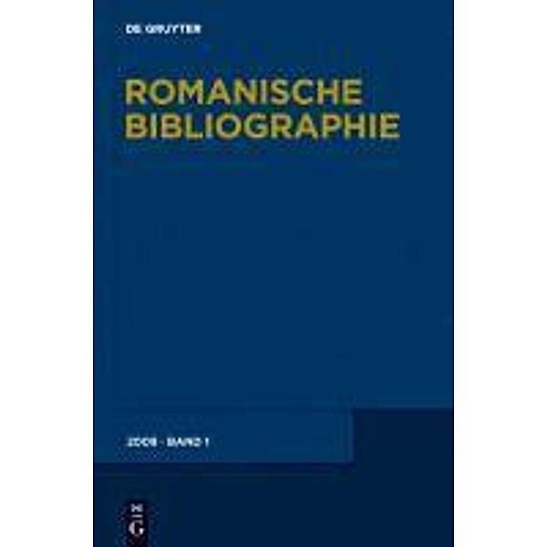 Romanische Bibliographie. Jahrgang 2009, Günter Holtus