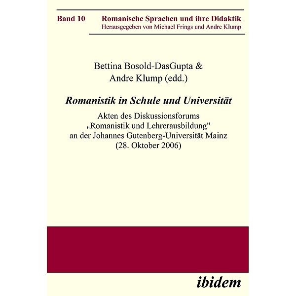 Romanistik in Schule und Universität, Bettina Bosold-DasGupta, Andre Klump