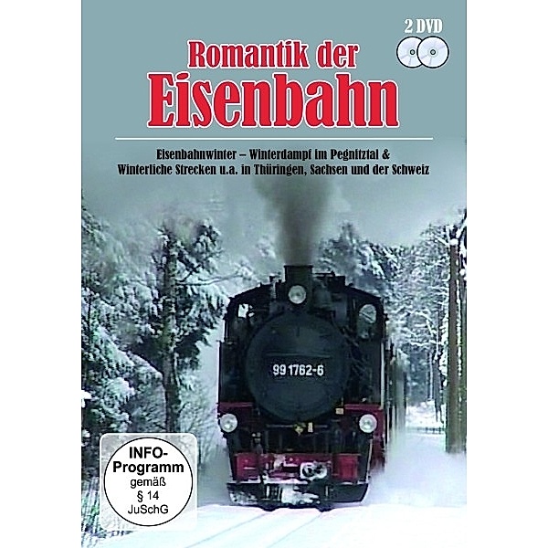 Romantik der Eisenbahn - Eisenbahnwinter, Winterdampf im Pegnitztal & Winterliche Strecken u.a. in Thüringen, Sachsen und der Schweiz - 2 Disc DVD, Romantik Der Eisenbahn