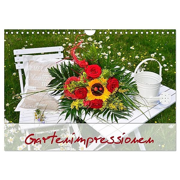 Romantische Gartenimpressionen (Wandkalender 2024 DIN A4 quer), CALVENDO Monatskalender, Simone Werner-Ney
