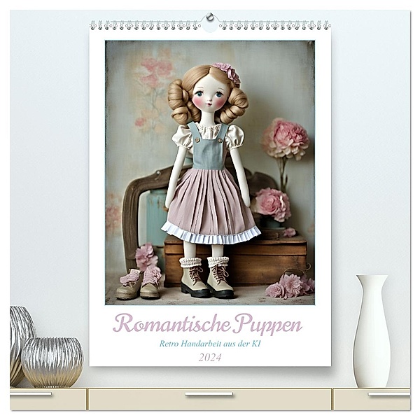 Romantische Puppen (hochwertiger Premium Wandkalender 2024 DIN A2 hoch), Kunstdruck in Hochglanz, Calvendo, Christine aka stine1