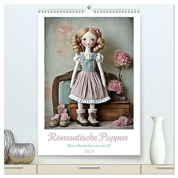 Romantische Puppen (hochwertiger Premium Wandkalender 2025 DIN A2 hoch), Kunstdruck in Hochglanz, Calvendo, Christine aka stine1