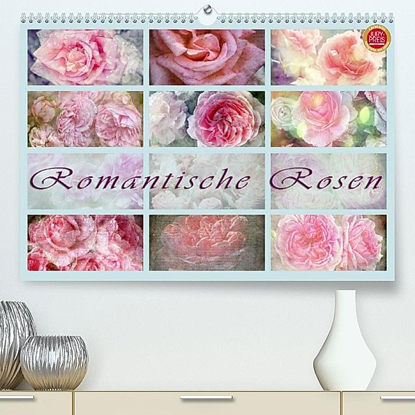 Romantische Rosen (Premium, hochwertiger DIN A2 Wandkalender 2023, Kunstdruck in Hochglanz), Martina Cross