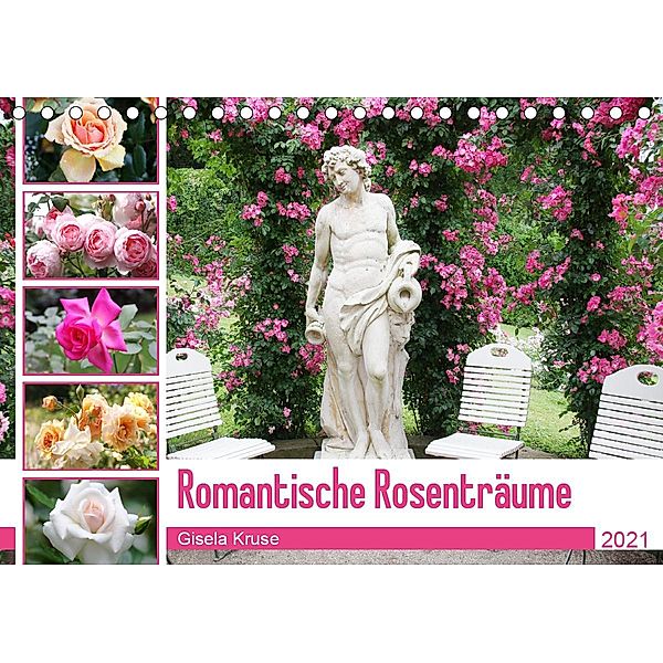 Romantische Rosenträume (Tischkalender 2021 DIN A5 quer), Gisela Kruse