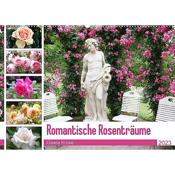 Romantische Rosenträume (Wandkalender 2023 DIN A2 quer), Gisela Kruse