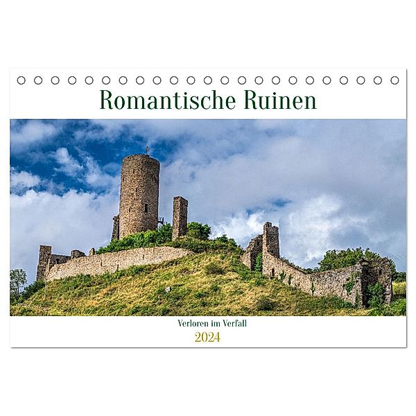 Romantische Ruinen (Tischkalender 2024 DIN A5 quer), CALVENDO Monatskalender, Calvendo, Giuseppe Di Domenico