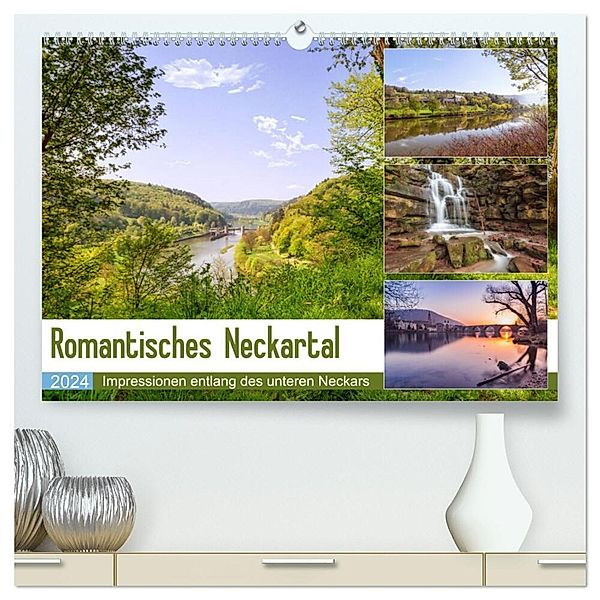 Romantisches Neckartal (hochwertiger Premium Wandkalender 2024 DIN A2 quer), Kunstdruck in Hochglanz, Axel Matthies