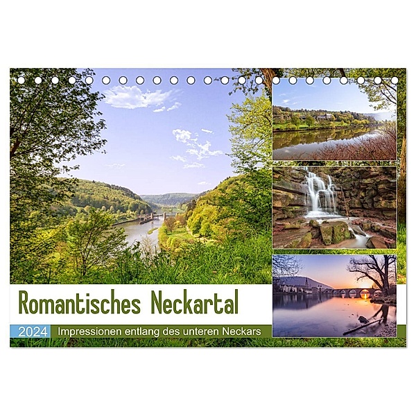 Romantisches Neckartal (Tischkalender 2024 DIN A5 quer), CALVENDO Monatskalender, Axel Matthies