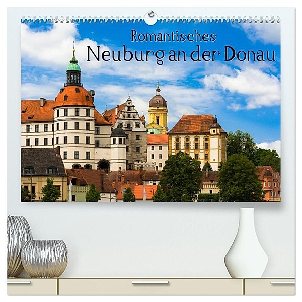 Romantisches Neuburg an der Donau (hochwertiger Premium Wandkalender 2024 DIN A2 quer), Kunstdruck in Hochglanz, Marcel Wenk