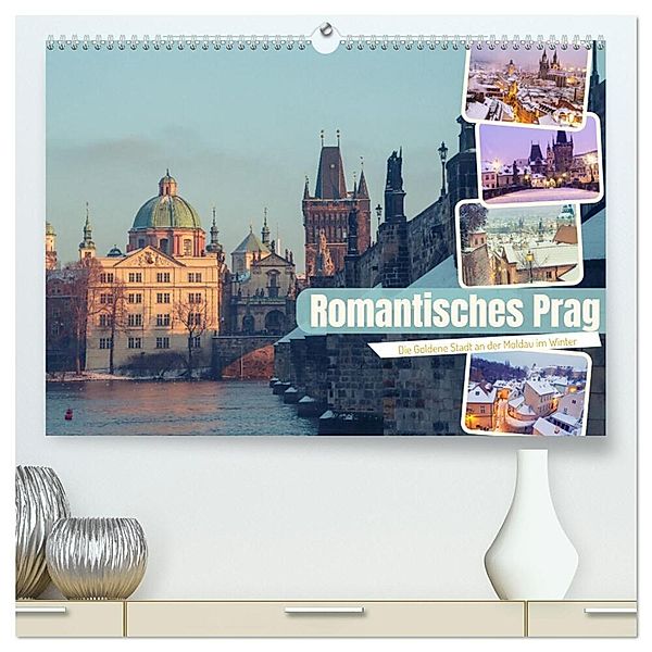 Romantisches Prag (hochwertiger Premium Wandkalender 2024 DIN A2 quer), Kunstdruck in Hochglanz, Drachenkind-Fotografie