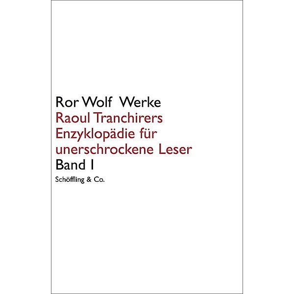 Ror Wolf Werke / Raoul Tranchirers Enzyklopädie für unerschrockene Leser, Ror Wolf
