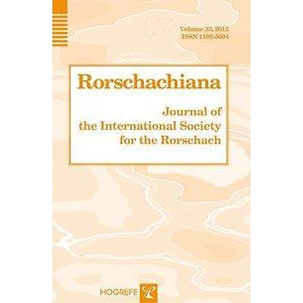Rorschachiana. Yearbook International Rorschach Society