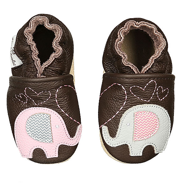 Rose et Chocolat Rose et Chocolat Krabbelschuhe Elephant Kiss, braun (Größe: 18/19)