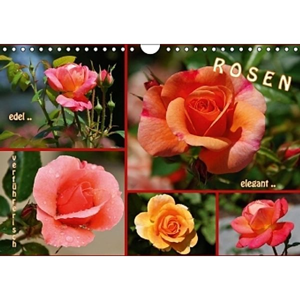 ROSEN - edel - elegant - verführerisch (Wandkalender 2015 DIN A4 quer), GUGIGEI