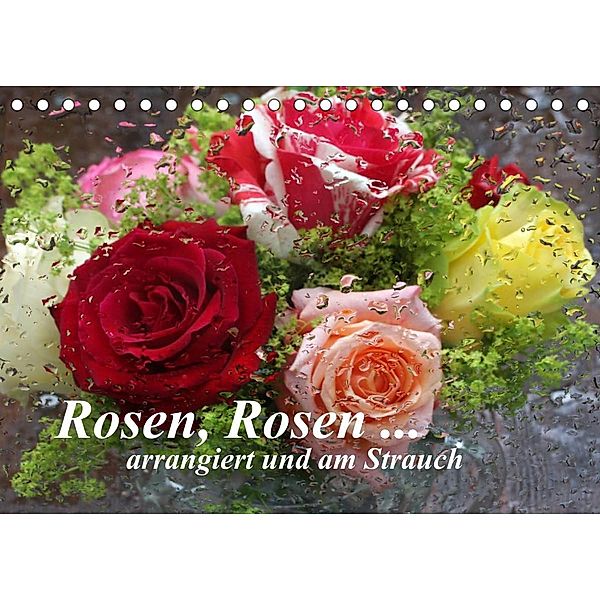Rosen, Rosen ... arrangiert und am Strauch (Tischkalender 2023 DIN A5 quer), Gisela Kruse