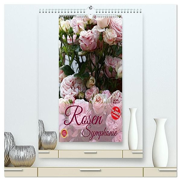 Rosen Symphonie (hochwertiger Premium Wandkalender 2024 DIN A2 hoch), Kunstdruck in Hochglanz, Martina Cross