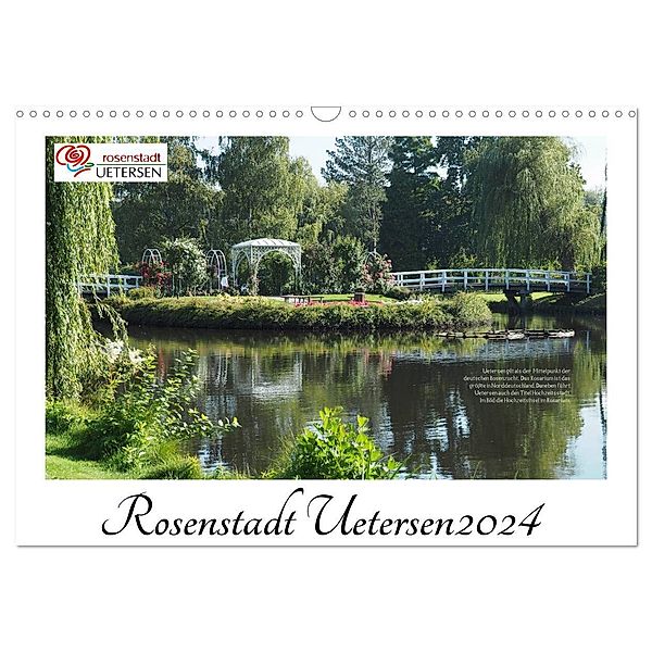 Rosenstadt Uetersen (Wandkalender 2024 DIN A3 quer), CALVENDO Monatskalender, Klaus Rohwer